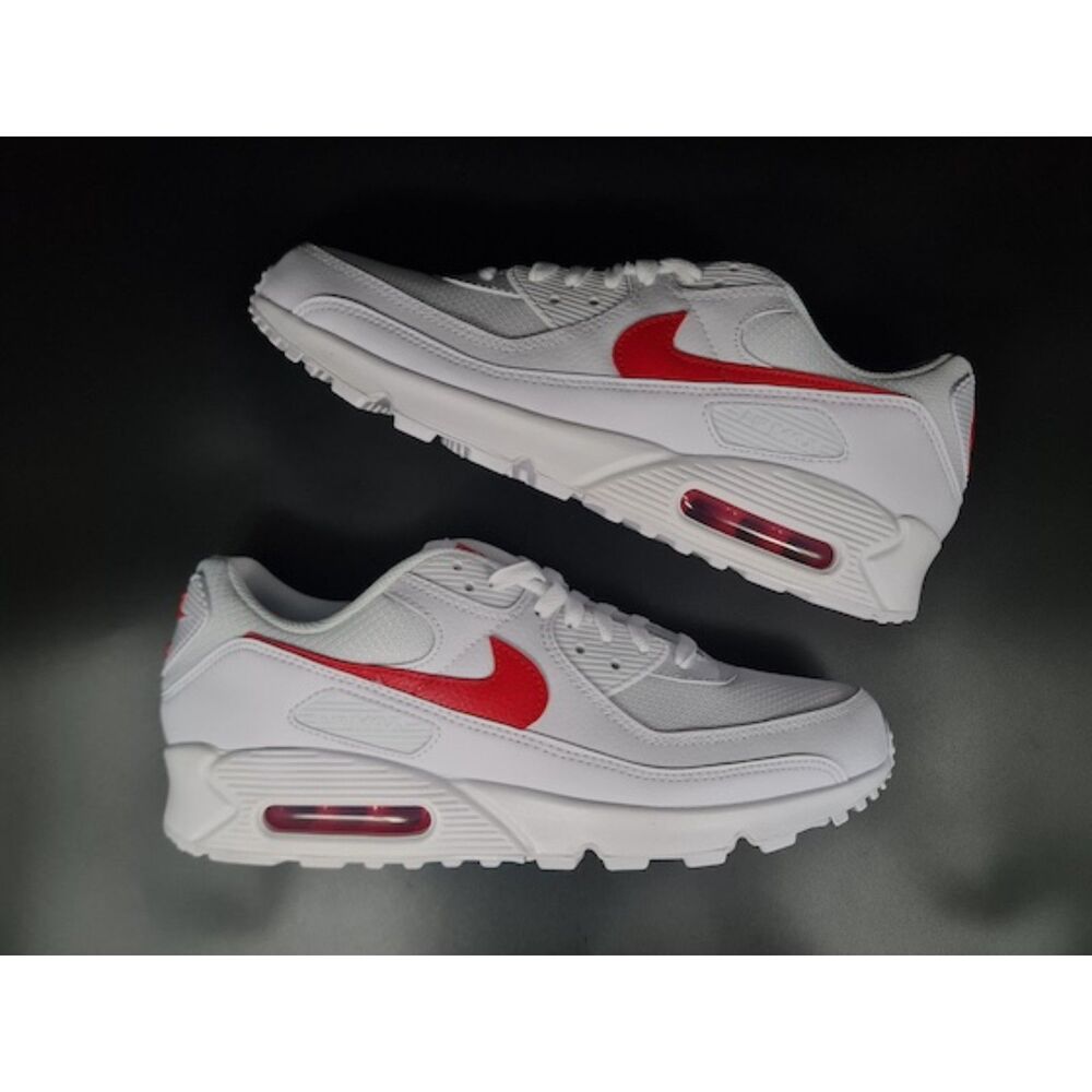 Nike Air Max 90 White University Red. SIZE 8.5 - DM0029-120